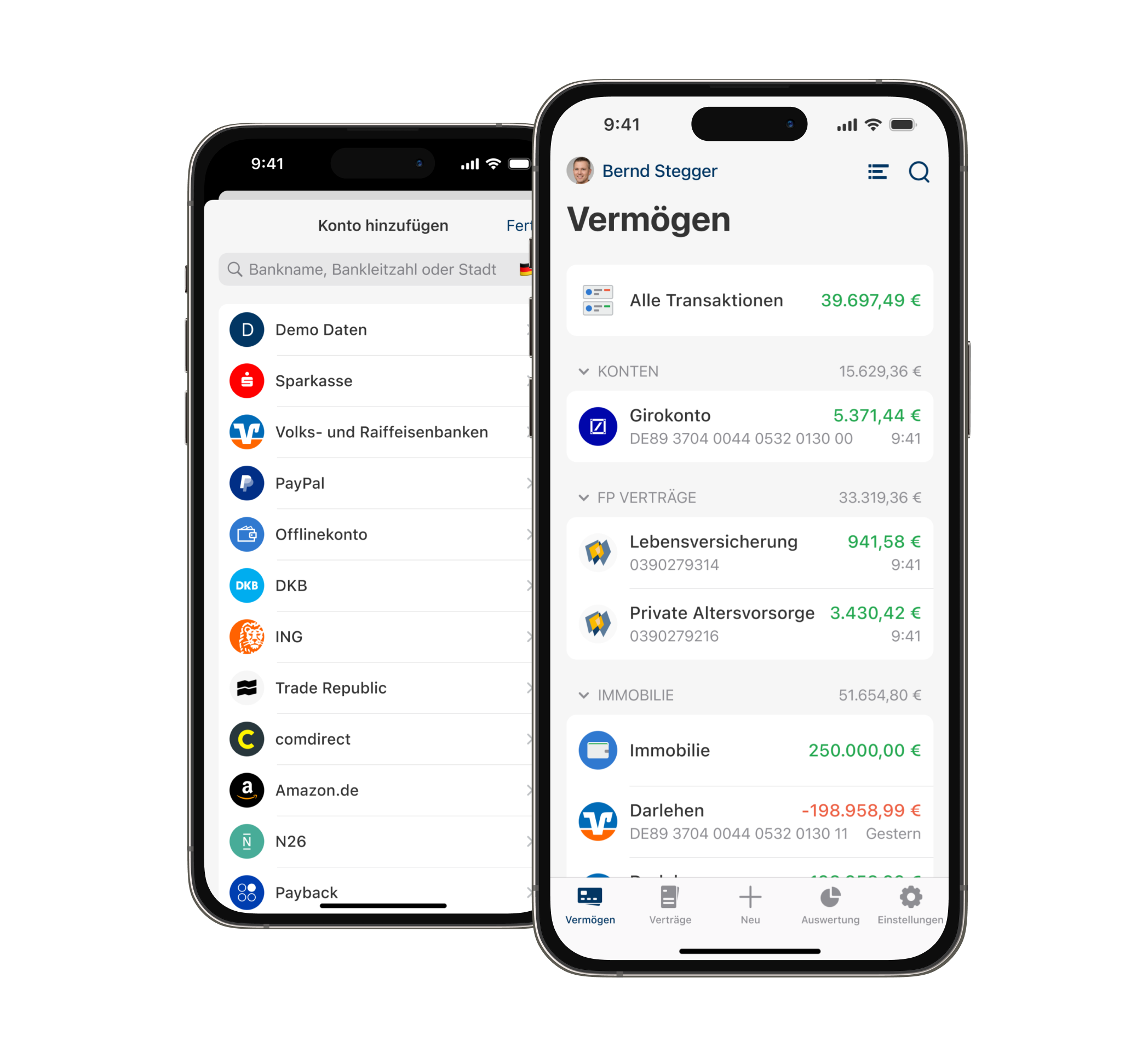 Alle Konten in einer App